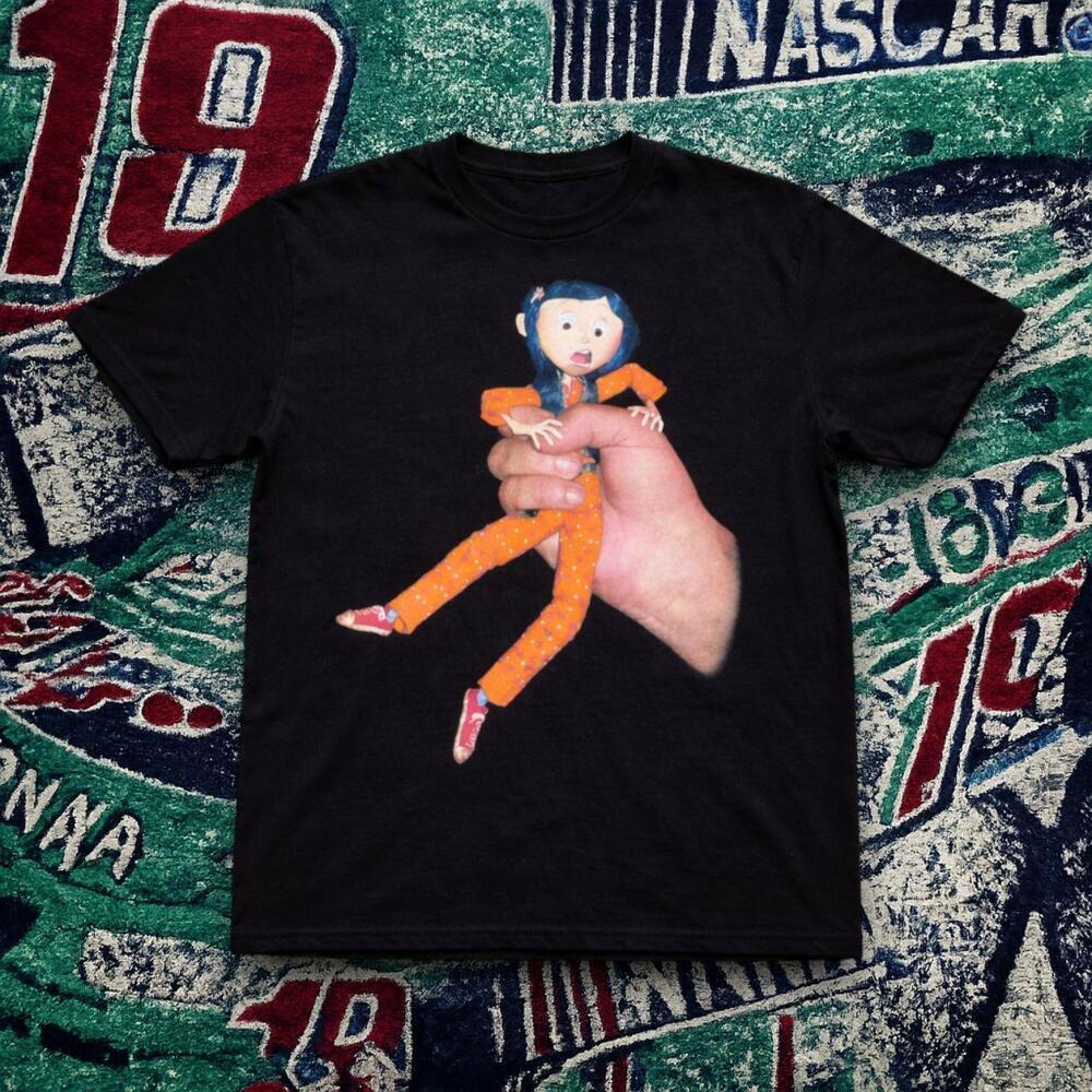 Coraline Doll Hand Graphic Tee Black Unisex